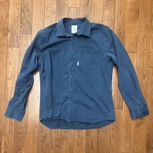 Topo Designs Men’s Dirt Shirt Button Up - XL blue